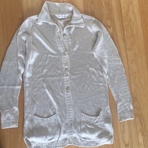 New Marks & Spencer Metallic Silver Cardigan
